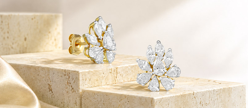 Cercei Aur Diamante Diamante Sabrini